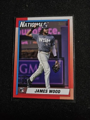 2025 Topps Serie 1 - 1990 Topps Béisbol James Wood #T90-39 Rosa (RC) Foto 1 de 2