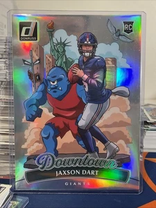 Jaxson Dart Jumbo 2025 Donruss Downtown SSP Nº 14 New York Giants Rookie RC NFL - Imagen 1 de 2