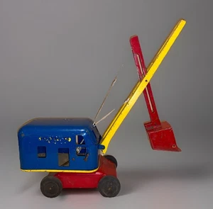 VINTAGE 1940s Wyandotte Construction Co Pressed Steel Toy Steam Shovel Excavator - Picture 1 of 10