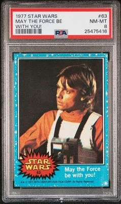 1977 Star Wars #63 May The Force Be With You PSA 8 - Image 1 of 2