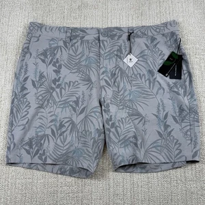 NWT Travis Matthew Mens 40 Coastal Canyon Gray Floral 8” Performance Golf Shorts - Picture 1 of 3