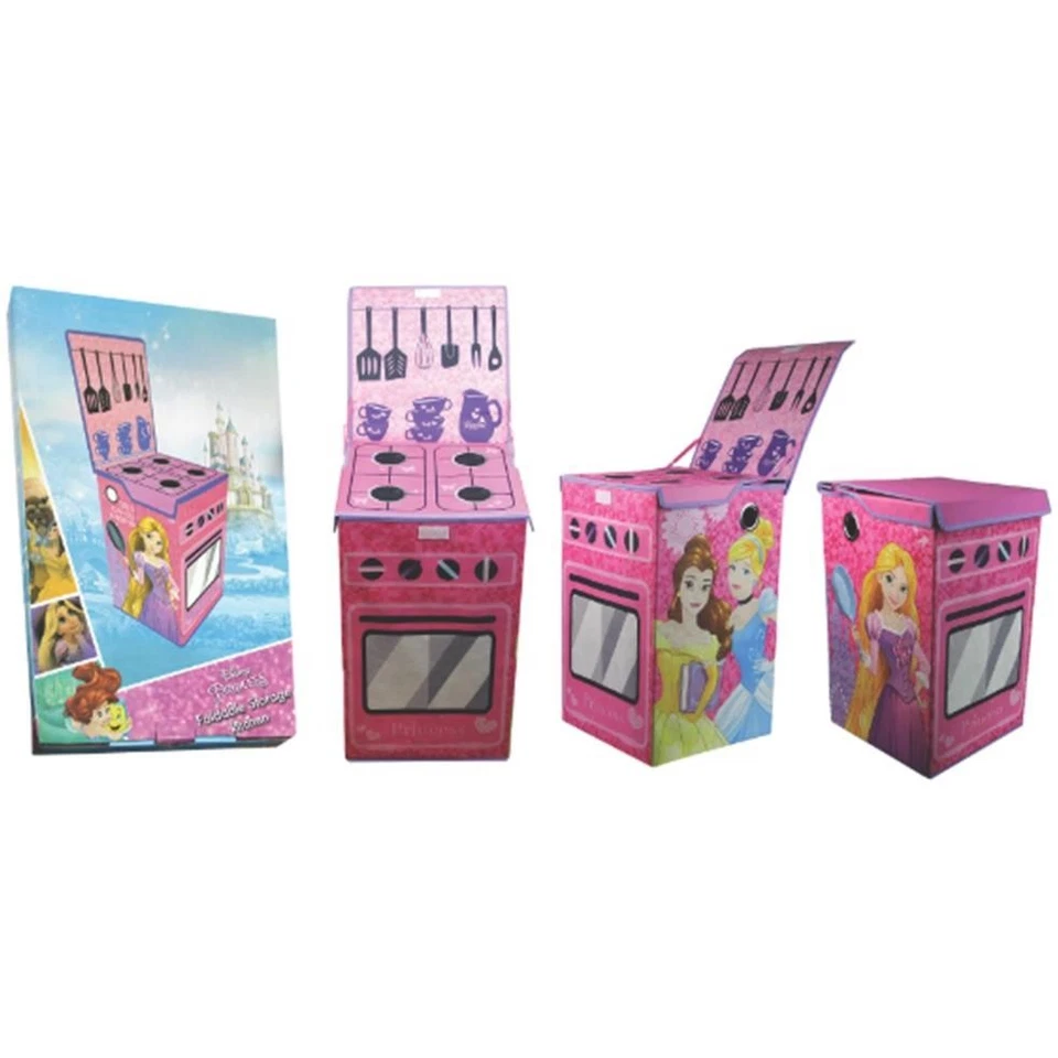 Caja de almacenamiento plegable princesa Disney con forma de cocina juguete para dormitorio de niñas Foto 1 de 1