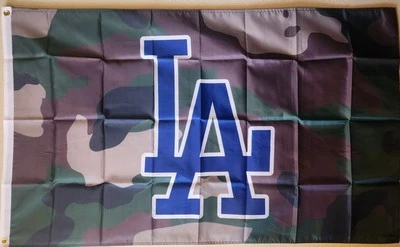 Los Angeles Dodgers Camo Woodland Camouflage MLB Baseball Flag 3x5Ft W/ Grommets - Image 1 of 2