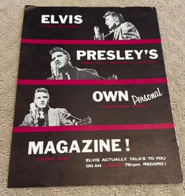 Revista Elvis Presley 1956 anuncio 78 RPM disco Foto 1 de 2