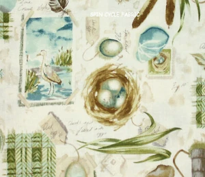 1 Jahr Herbst Natur Skizzenbuch Wildvogel Ei Gänse Naturforscher Tagebuch blau Stoff - Bild 1 von 3