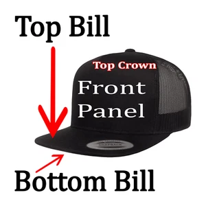 Hats Custom Printing HERE Names Numbers Pictures Logos Images Personalized - Picture 1 of 2