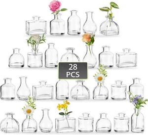 Hewory Small Vase for Flowers: 28pcs Wedding Bud Vases Single Flower Vase... - Picture 1 of 8