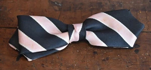 Corbata de arco vintage de la década de 1950 de 4-5 pulgadas con clip PInk negra Shur-On EE. UU. - Imagen 1 de 2