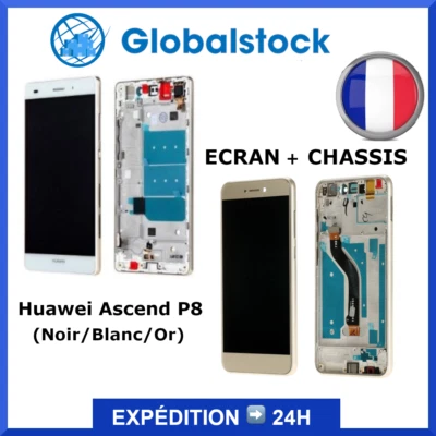 ECRAN LCD AVEC CHASSIS POUR HUAWEI P8/ P8 2015/P8 2017/P9 LITE/P9 MINI + OUTILS - Photo 1/4