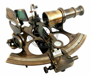 Instrumento antiguo de barco marino astrolabio latón marítimo sextante vintage - Imagen 1 de 7