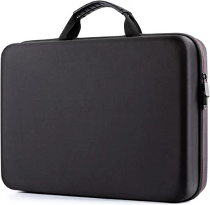 REISEETUI FÜR 14-17" TRAGBARER DVD PLAYER EVA HARTSCHALE LAPTOP HÜLLE SCHWARZ - Bild 1 von 12