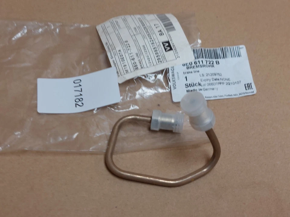 Tubo de freno 8E0611722B AUDI VW SEAT SKODA A4 Avant quattro S4 Cabrio A6 Foto 1 de 4