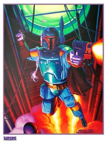 Star Wars Boba Fett Sombras del Imperio Doble Lado Impresión Greg Tim Hildebrandt - Imagen 1 de 2
