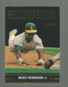 1991 Leaf GOLD MOMENTS Record Steal Rickey Henderson #BC26 SOFT SLEEVED NM+ MLB - Picture 1 of 2