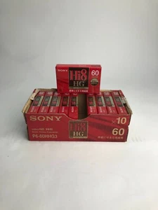 NOS Sony Hi8 60 Minuten 10er Pack 8mm Video Cassette Tape Sealed P6-60HHG3 - Bild 1 von 14