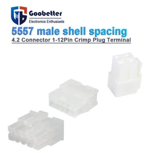 5557 male shell spacing 4.2 Connector 1-12Pin Crimp Plug Terminal - Picture 1 of 13