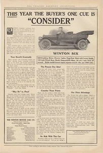 Winton Six - 1912 - Anuncio de automóvil vintage - Revista The Theatre - Imagen 1 de 1