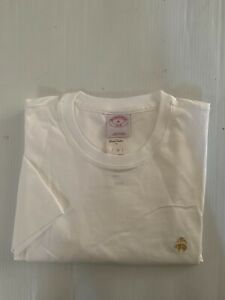 NWT BROOKS BROTHERS 1818 GOLDEN FLEECE TEE SOLID COTTON WHITE S_L $34.50