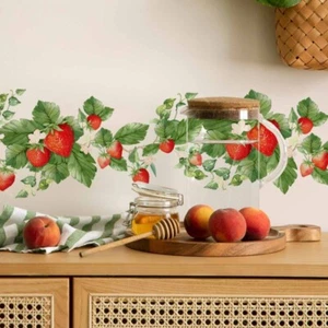 PVC Strawberry Vine Wall Stickers Decals Living Room Bedroom Home Decor Modern - Picture 1 of 6