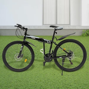 26" Mountain Bike 21 Speed Folding Mountain Bike Foldable Bicycle Disc Brake MTB - Picture 1 of 20