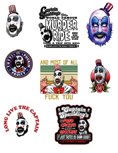 Captain Spaulding Haus der 1000 Leichen Stickerpaket - Bild 1 von 1
