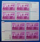 2 Plate Blocks Of Us 3C Stamp Sc #1067, Armed Forces Reserve Mnh 1955