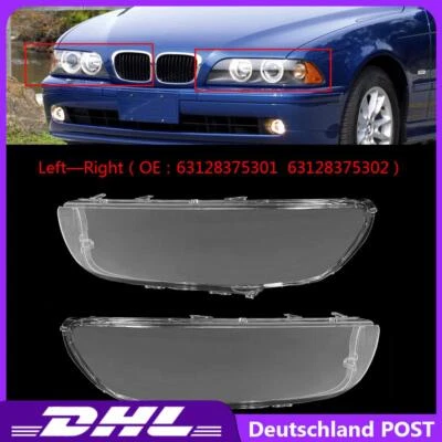 2x Scheinwerfer Glas Streuscheibe Links Rechts Set Für BMW 5er E39 Touring 95-04 - Bild 1 von 4