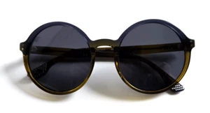 NEW BALANCE NB6016-4 BROWN AUTHENTIC UNISEX FULL RIM ROUND SUNGLASSES 53-19-135 - Picture 1 of 8