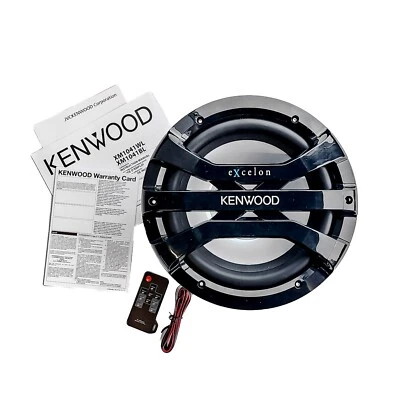 Kenwood XM1041BL 300W RMS 10" Marine Subwoofer IPX6 w/RGB LED Lighting Black - Image 1 of 4