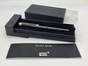 PENNA BIRO MONTBLANC SCENIUM GT NERO OPACO RIFINITURE ORO COMPLETA DI SCATOLA - Foto 1 di 14