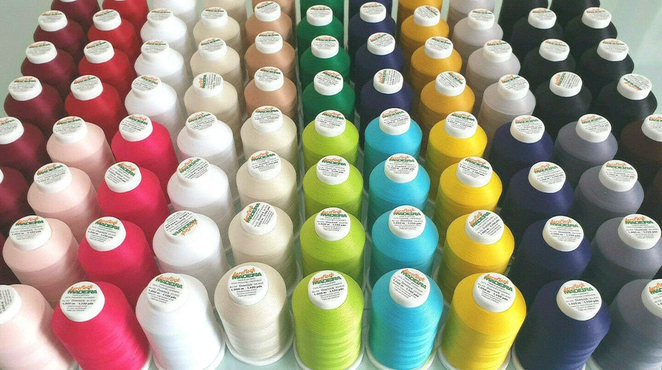 Madeira Aeroflock Bauschgarn Overlock  1000m🧵0,398 € / 100m freie Farbwahl NEU - Bild 1 von 1