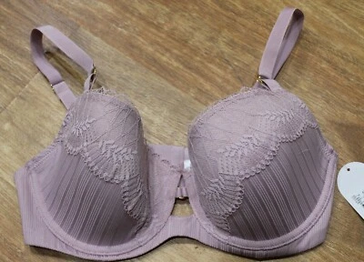 NEW KAYSER SOFT PINK LACE FULL CUP COVERAGE UNDERWIRE BRA  SIZE 18D - image 1 of 2