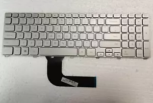 Teclado de EE. UU. para Dell Inspiron 17 7000 7746 7737 15 horas sin retroiluminación plateada - Imagen 1 de 2