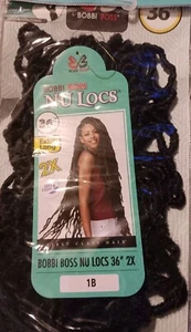 2 PACKS Bobbi Boss Synthetic Crochet Braids Nu Locs 36" (1B) - Picture 1 of 3