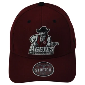 NCAA Zephyr New Mexico State Aggies Maroon Flex Fit Stretch Medium Hat Cap - Picture 1 of 7