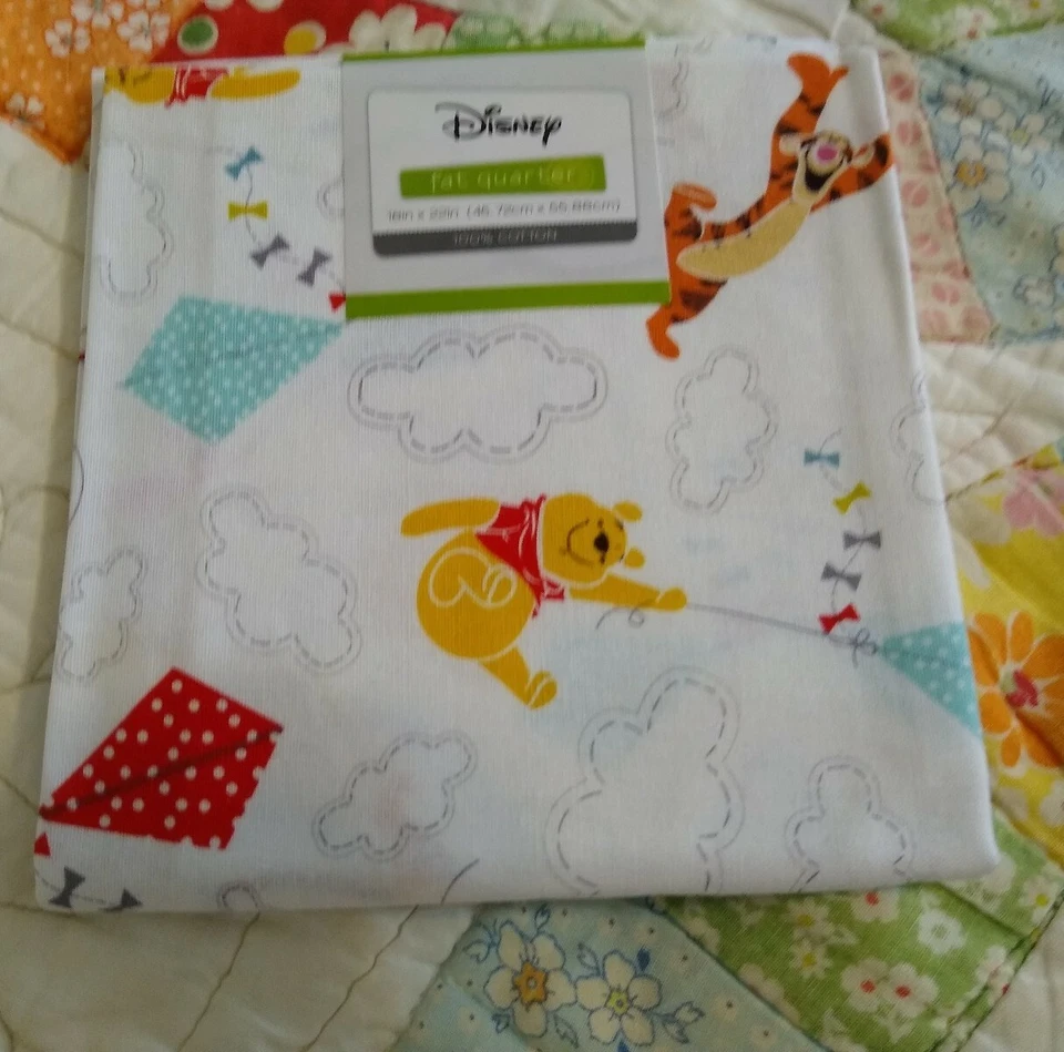 Disney Pooh and Friends Flying Kites Fat Quarter 100 Cotton