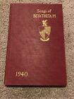Songs Of Beta Theta Pi 1940 Fraternity Hardcover Book.