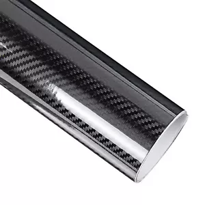 7D Premium Super Gloss Black Carbon Fiber Vinyl Wrap Bubble Free Air Release - Picture 1 of 17