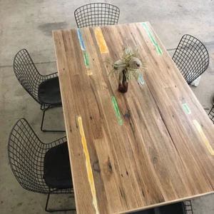 8 Seater Dining Table, Rustic and Recycled Timber, Handmade abd Unique - Picture 1 of 12