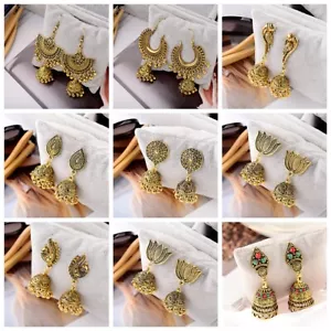 Retro Women's Bell Gypsy Jewelry Tassel Bead Jhumka Indian Charm Tassel Earrings - Picture 1 of 111