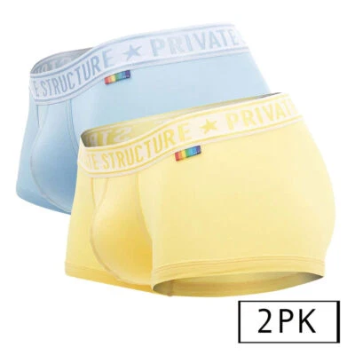 Duo Pack Private Structure Boxer Trunk Happy Dream Atlantic Blue + Yellow 4386 8 - Image 1 of 4