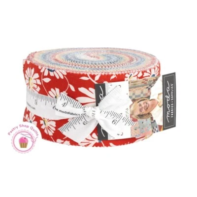 Moda SWEET MELODIES American Jane JELLY ROLL 40 strips Quilt Fabric - Image 1 of 4