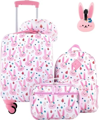 Travelers Club 5 Piece Kids' Luggage Set, Bunny  - Image 1 of 4