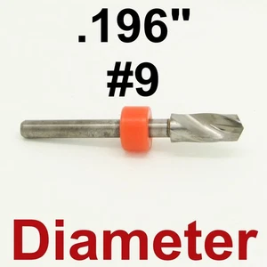 .196" #9 Drill Bit 1/8" Shank Solid Carbide One Piece - R/S - Picture 1 of 4