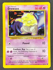 Pokémon Drowzee 49/102 BS Base Set Unlimited LP/NM - Picture 1 of 2