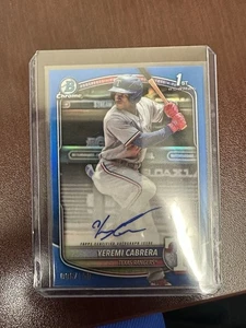 2025 Bowman - Chrome Prospect Autographs Yeremi Cabrera #CPA-YC Blue 006/150 SSP - Bild 1 von 2
