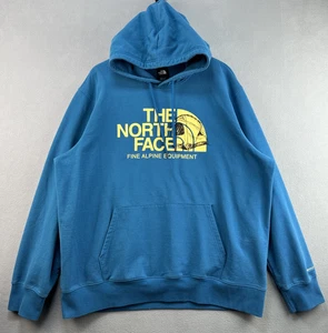 Sudadera con Capucha The North Face Para Hombre XXL Azul Equipo Alpino Fino Gráfico Logo Pullover - Imagen 1 de 10