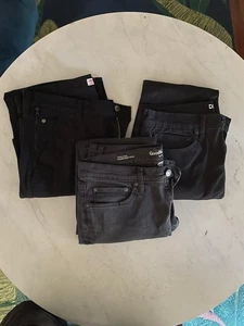 3 Pairs 34 X 32 Black Jeans. 2 levi's, 1 Goodfellow & Co - Picture 1 of 9