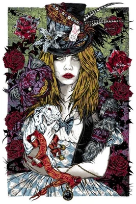 Alice in Wonderland movie poster by Rhys Cooper - screen print Mondo - Regular - Image 1 of 2