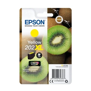Epson 202XL Yellow Kiwi High Yield Genuine, Claria Premium Ink Cartridge IND Yel - Photo 1/9